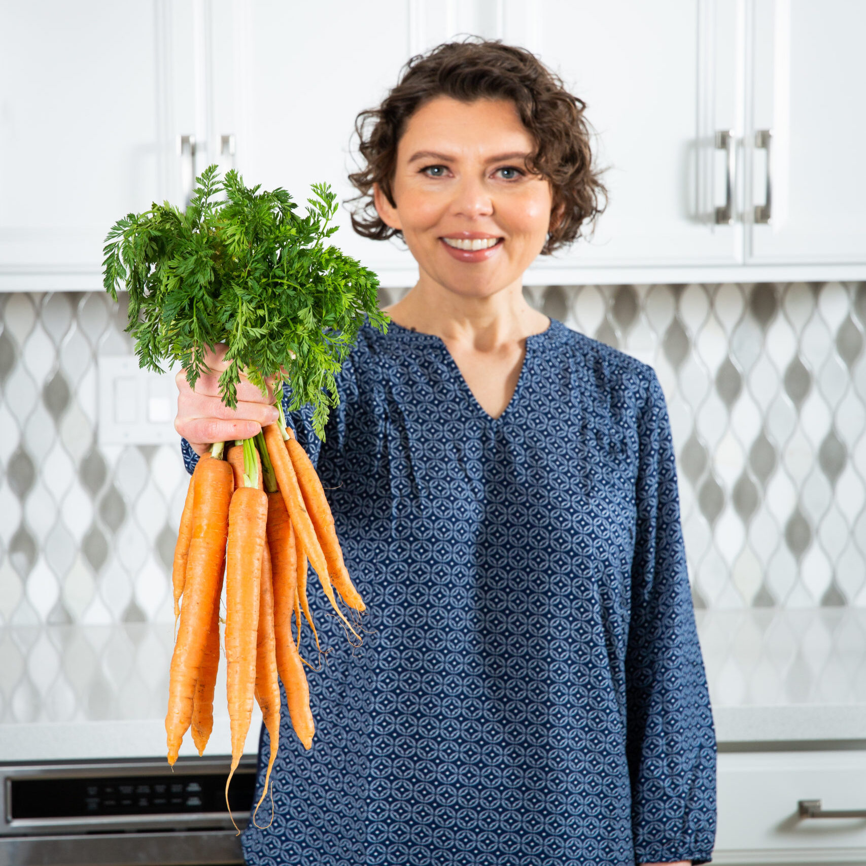 Alicia with carrots